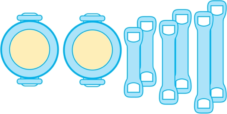Universele bevestiging en modulaire onderdelen