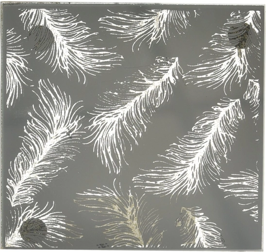 Decoratieve glazen schaal in bladvorm wit en goud 12 × 12 cm