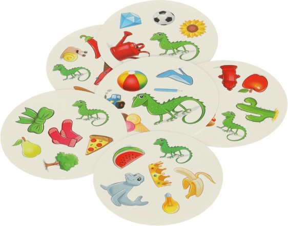 Eén gemeenschappelijk symbool op elk paar kaarten