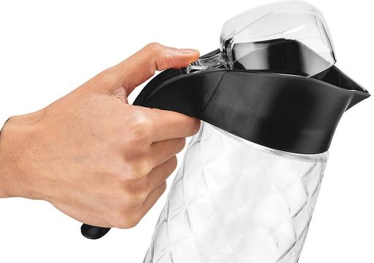 Glazen kan met deksel Qlux 1,6 l