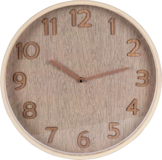 Beige wandklok 38 cm