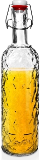 Glazen fles met clip 1,1 l