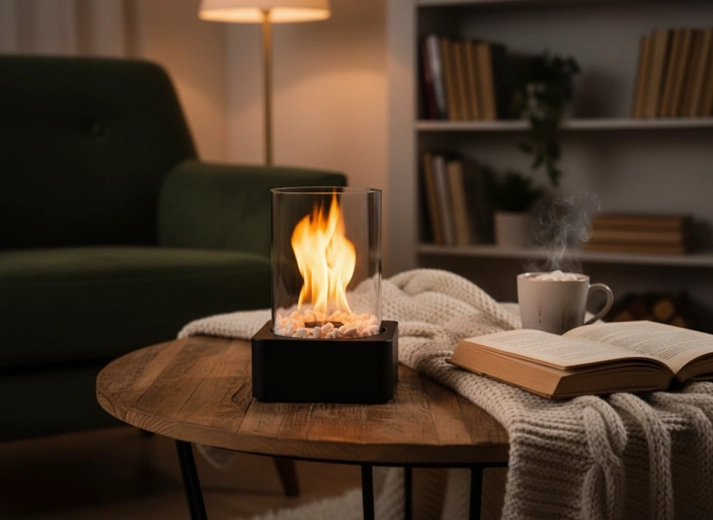 Levendig vuur voor een knusse sfeer