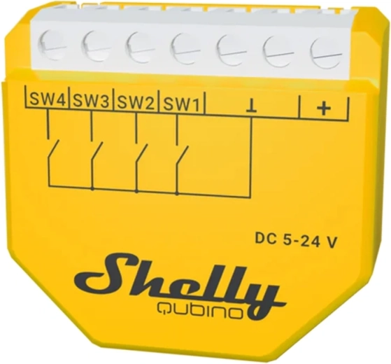 Shelly Wave i4 DC Z-Wave wandinvoermodule met 4 ingangen