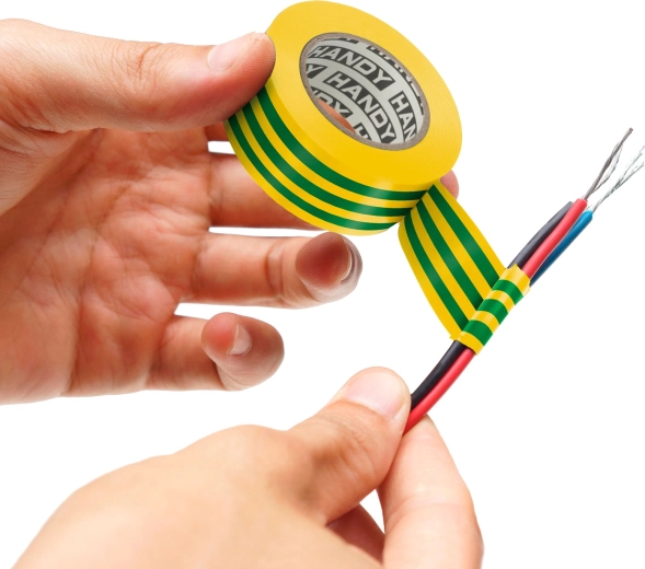 Geelgroene isolatietape 15 mm × 10 m