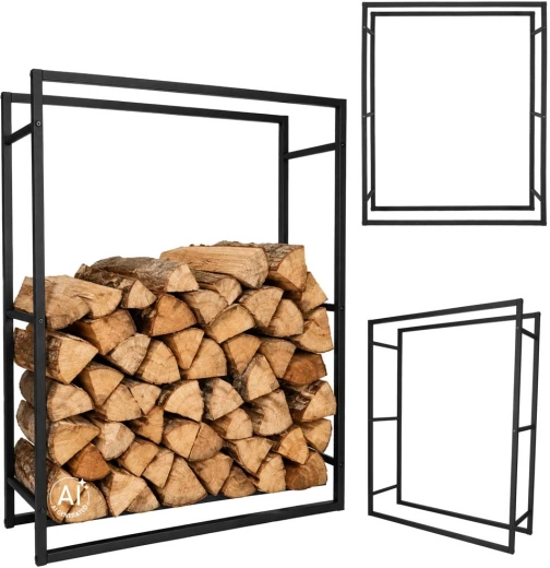 Metalen standaard voor haardhout voor binnen - 1 stuk