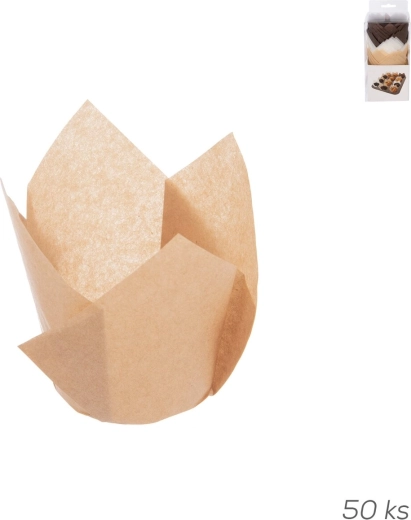 Banketbakkers papieren bakvormpjes 5 cm, mix, 50 stuks
