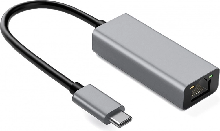 Aluminium USB‑C-naar-RJ45 gigabit-adapter