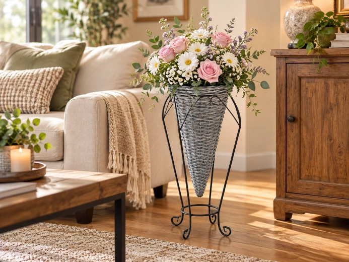 Decoratief rieten ontwerp