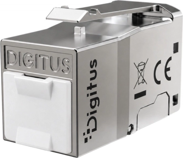 Afgeschermde gereedschapsloze keystone-module RJ45 Cat 6 DIGITUS met stofbeschermkap