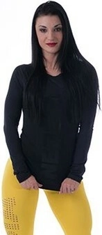Dames T-shirt NEBBIA Shirt 220 Black – zwart, maat L