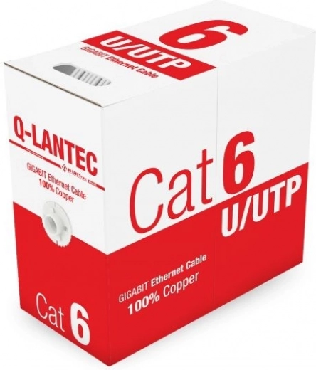 Netwerkkabel U/UTP Cat 6, PVC, 100% koper, 305 m