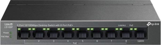 TP-Link netwerkswitch met 8 PoE+-poorten