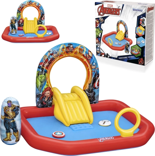 Opblaasbaar water speelcentrum MARVEL Avengers 211 × 198 × 125 cm