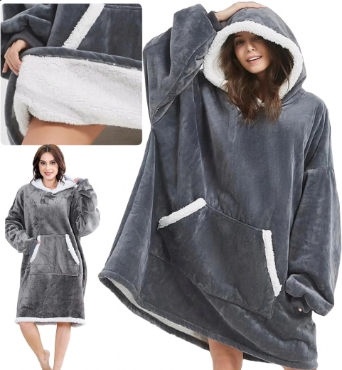 Warme oversized hoodie met capuchon
