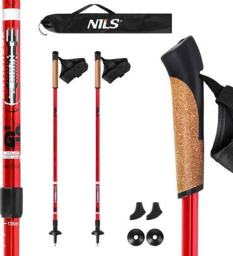 Teleskopische nordic walking stokken NILS Extreme met anti-shock