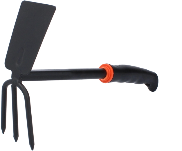 Tweedelige tuinhak met cultivator, zwart (29 × 6,4 × 18 cm)