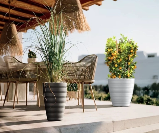 Modern geribd design voor binnen en buiten