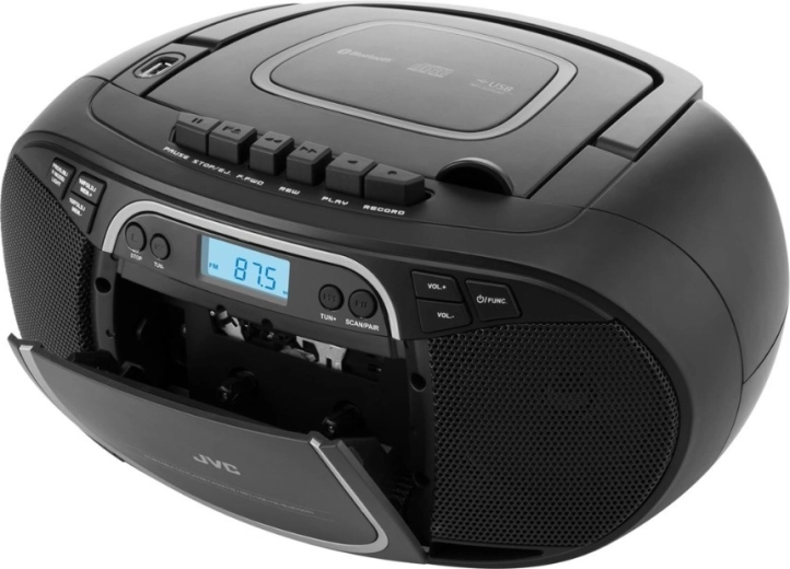 Cassetterecorder en FM-radio met geheugen