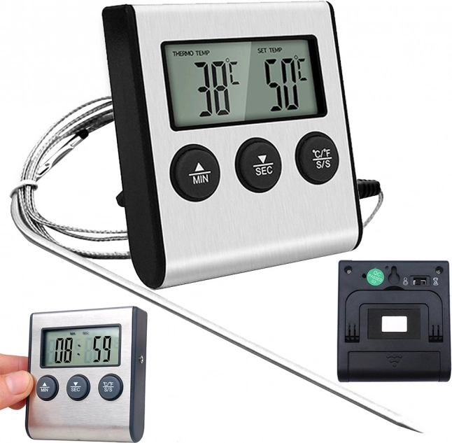 Digitale thermometer met voeler voor vlees
