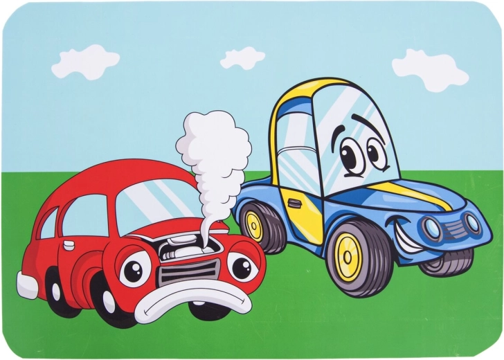 Kinder plastic placemat auto 35 × 25 cm