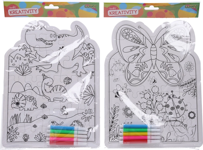 Creatieve puzzelset met stiften - 1 stuk