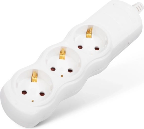 Monteerbare verlengkabeldoos met 3 stopcontacten zonder kabel