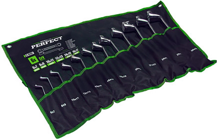 Stalco set gebogen ringsleutels 6–22 mm (8-delig)