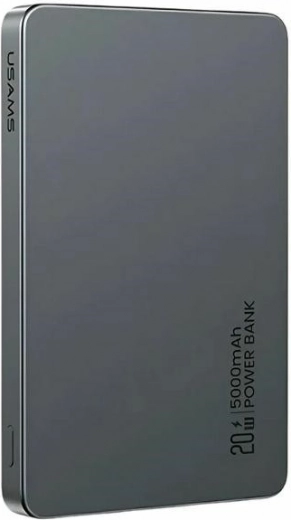Magnetische powerbank 5000 mAh 20W met MagSafe en PD, grijs