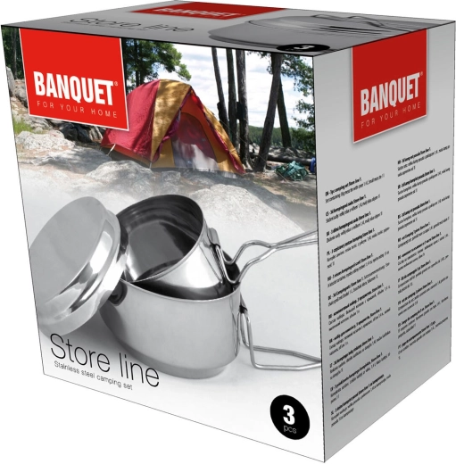 Compacte 3-delige set voor kamperen