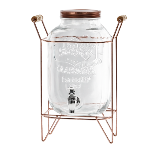 Stabiele metalen standaard in koperkleurige tint