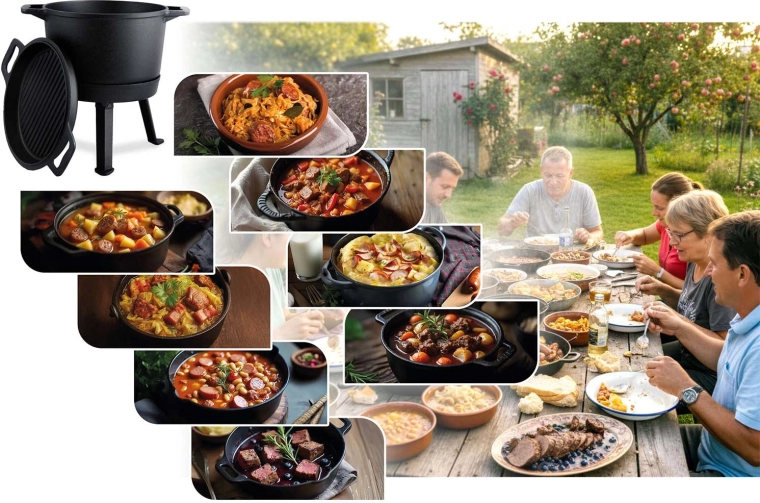 Deksel 2-in-1: pan en grillplaat