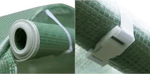 Duurzaam materiaal PE 140 g/m² met verstevigingsnet