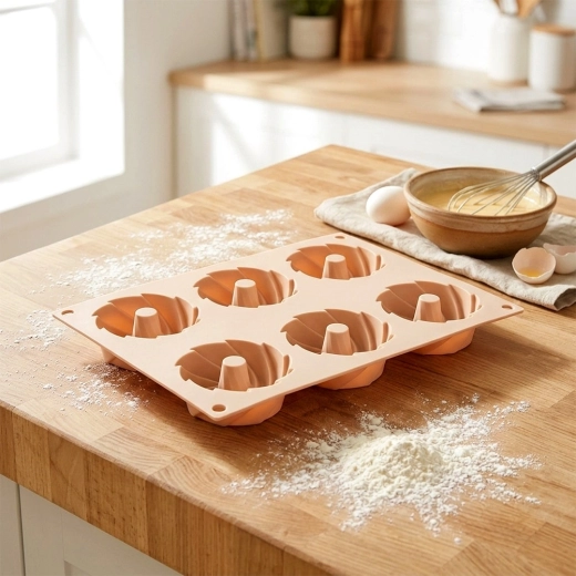 6 holtes met schoorsteentje voor gelijkmatig bakken