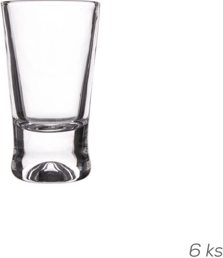 Glazen shotglaasjes Glas 0,025 l (6 stuks)