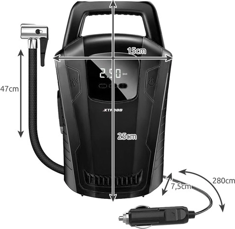Voeding 12 V in de auto + lange kabel