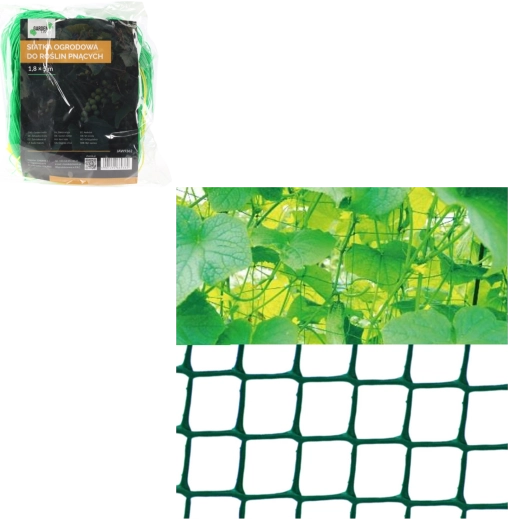 Tuinrek/net voor klimplanten 1,8 × 5 m, groen