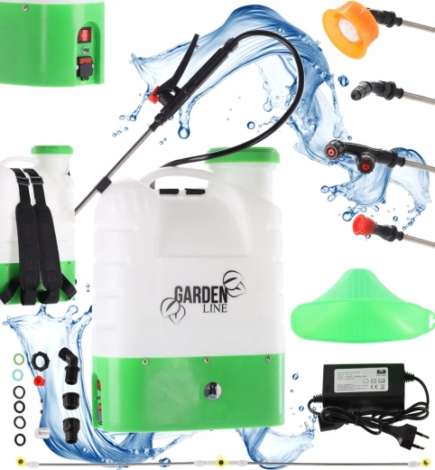 Rijke uitrusting aan sproeikoppen en accessoires