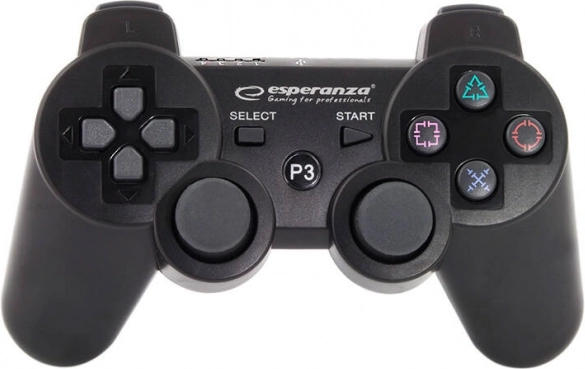 Draadloze gamepad ESPERANZA voor PS3, Bluetooth, zwart