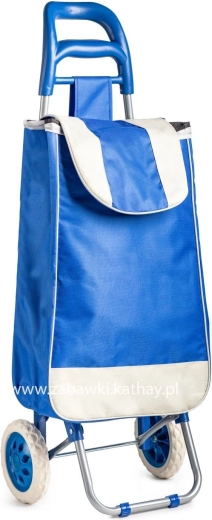 Boodschappentas op wieltjes blauw - 1 stuk