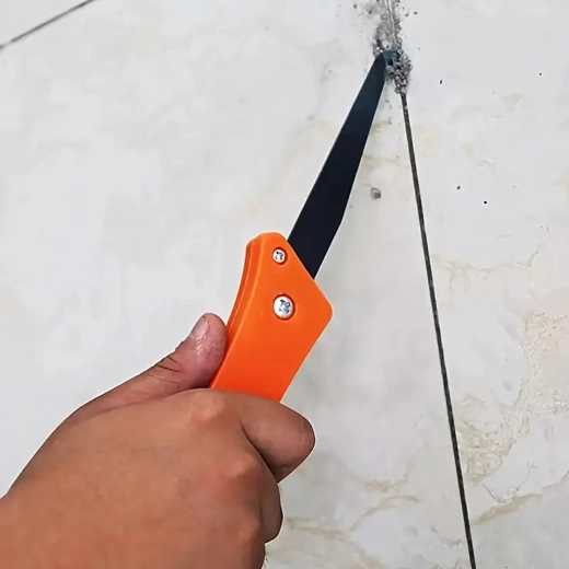 Met smal haakvormig blad voor moeilijk bereikbare voegen