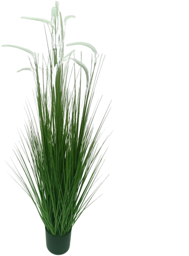 Kunstgras in bloempot Pennisetum wit 150 cm