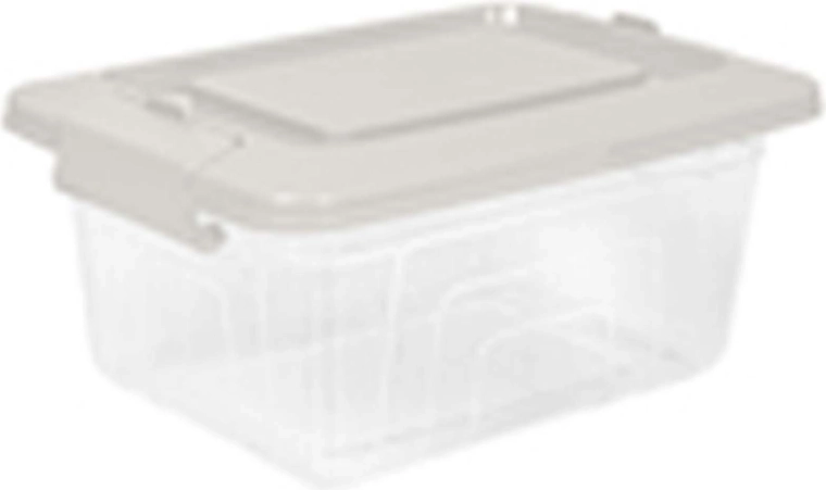 Kunststof opbergbox met deksel 1,2 l