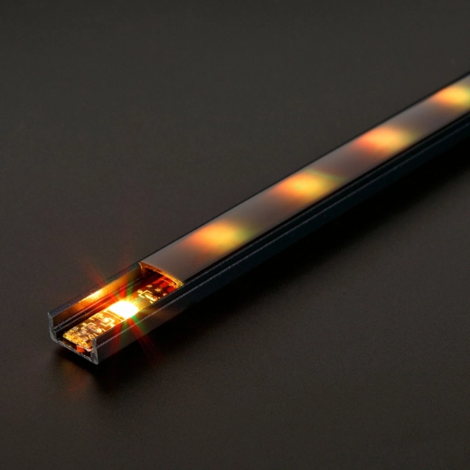 Zwarte aluminium U-profiel voor LED-strips