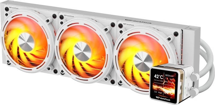 DarkFlash Explore DE360 wit 360mm AIO waterkoeler CPU met IPS-display en ARGB