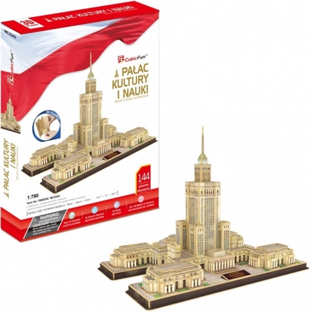 3D-puzzel CUBICFUN Paleis van Cultuur en Wetenschap, 144 stukjes