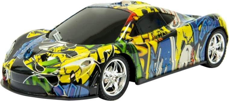 Op afstand bestuurbare sportauto met graffiti-design - 1 stuk