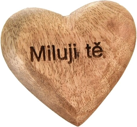 Mango hart met opschrift Ik hou van jou