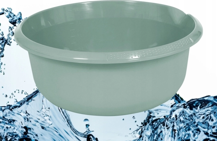 Ronde kom Nordic green 36 cm, 9 l met schenktuit