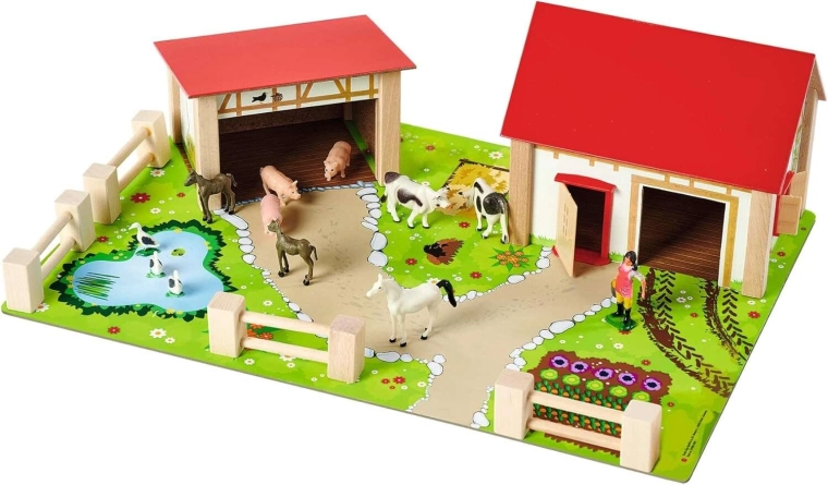 Realistische houten boerderij voor eindeloos speelplezier